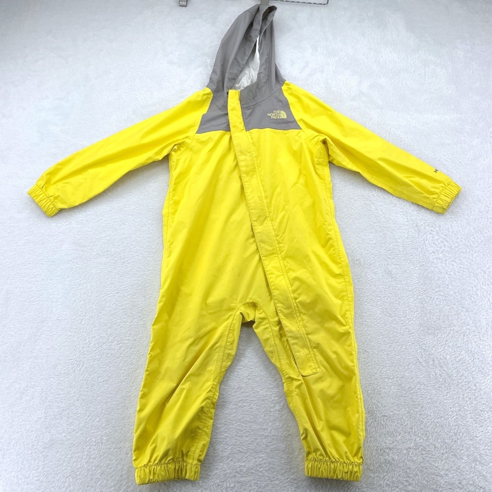 The North Face Infant Rain Suit Jacket 18-24M Yellow HyVent Hooded One Piece